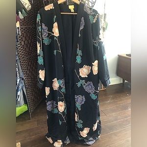 H&M satin-like duster kimono